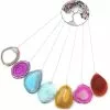 Unbranded 7 Chakra Natural Agate Slices Tree Of Life Crystal Wind Chime Hanging Wind Chimes For Garden Outdoor Indoor Decoration -Piha myymälä 718250436 max