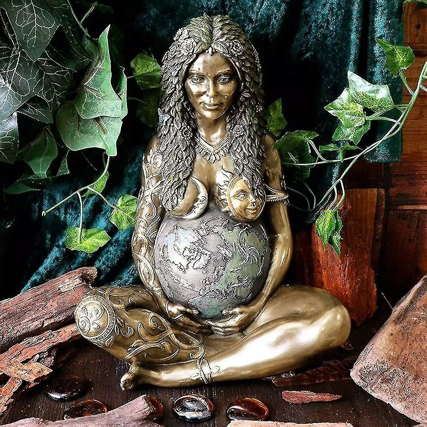 Unbranded Gaia Millennium Gaia Statue Mother Earth Gaia Art Statue Mother Earth Goddess Statue Easter Gift Garden Decorations Outdoor Decoration (copper) 6 Unbranded Gaia Millennium Gaia Statue Mother Earth Gaia Art Statue Mother Earth Goddess Statue Easter Gift Garden Decorations Outdoor Decoration (copper) - Image 4