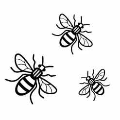 Unbranded 3pcs Patch Garden Ornament Bees Wall Art Decorations Hanging Decor Bee Wall Decor