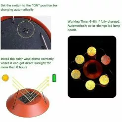 Unbranded Garden Outdoor Hanging Wind C S Solar Powered Led Light Decorations -Piha myymälä 779728641 max