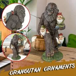 Unbranded Gorilla Dwarf Crafts Garden Lawn Home Decor Statue Resin Ornament -Piha myymälä 779779074 max