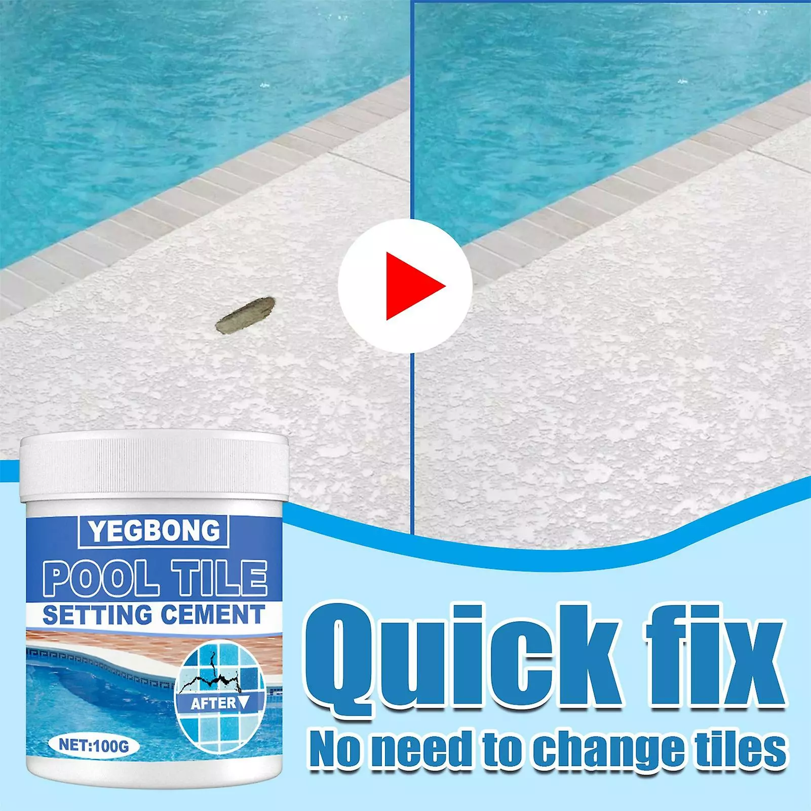 Unbranded Tile Repair Setting Cement Waterproof Good Adhesion Mildewproof Bathroom Balcony Pool Tile Repair Powder For Garden Kaesi 7 Unbranded Tile Repair Setting Cement Waterproof Good Adhesion Mildewproof Bathroom Balcony Pool Tile Repair Powder For Garden Kaesi - Image 5