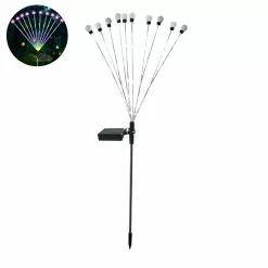 Unbranded 6/8/10 Heads Energy Saving Intelligent Light Control Ip65 Waterproof Landscape Light Garden Firefly Shape Led Solar Lawn Stake Light Garden Supplies K