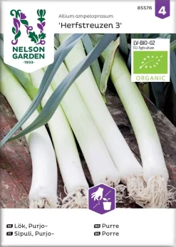 Nelson Garden Siemen Sipuli, Purjo-, Herfstreuzen 3, Luomu